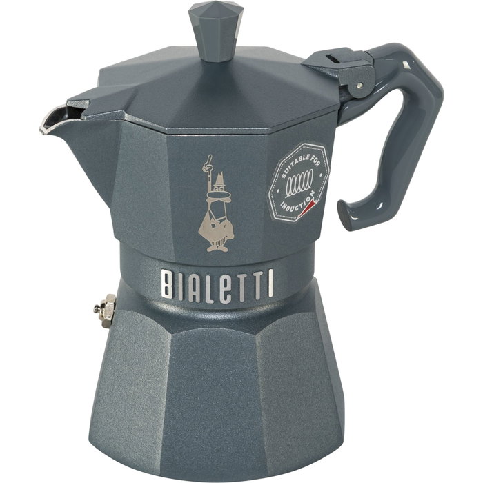 Bialetti Moka Exclusive Induction 3 tasses, gris Bialetti Moka Exclusive Induction 3 tasses, gris