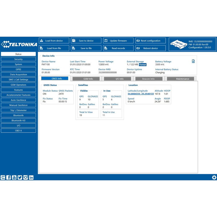 Navigateur GPS Teltonika FMT1001A8401