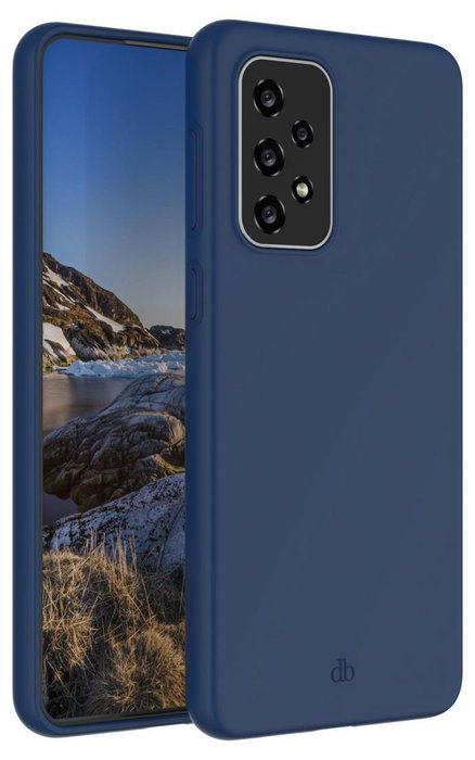 dbramante1928 Coque de protection transparente et souple Greenland Clear pour Samsung Galaxy A33 5G - Bleu Pacifique - Fabriquée en plastique recyclé, compatible charge sans fil