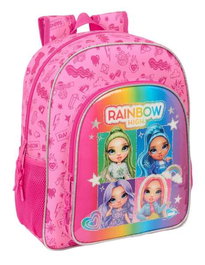 Safta Sac à dos junior adapté chariot Rainbow High Shine 32 x 38 x 12 cm pour enfant à partir de 3 ans