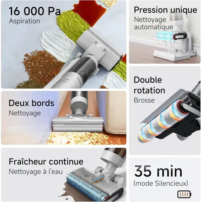 Dreame G10 Pro Aspirateur Balai Laveur 16000Pa