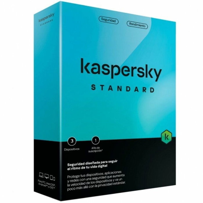 Logiciel de Gestion Kaspersky Standard 3 Dispositivos Caja 1 año ESP