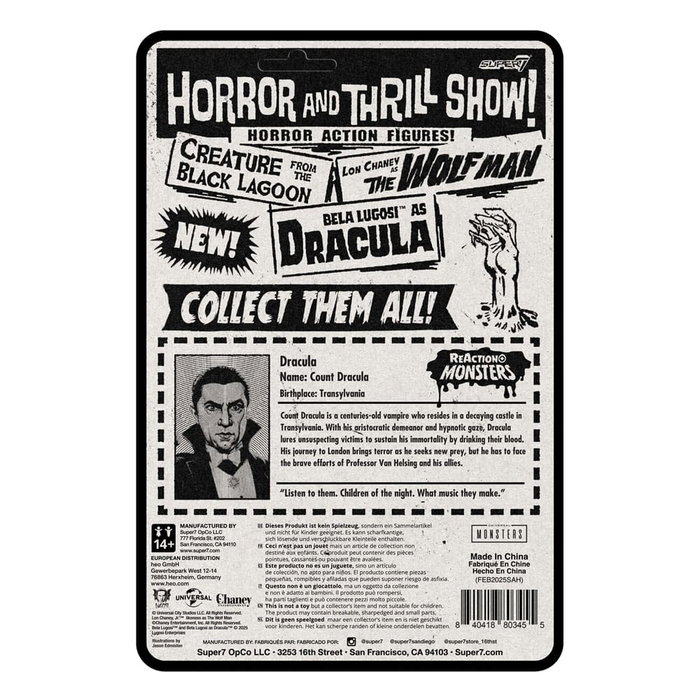 Super7 Universal Monsters Wave 1 ReAction+ Dracula 10 cm