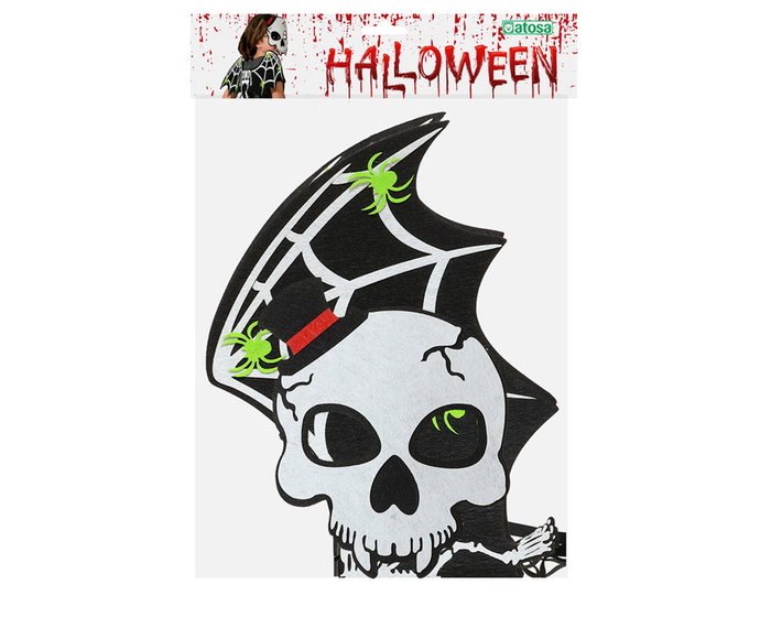 Déguisement Squelette avec Masque Crâne et Ailes Noires Décorées Toile d'Araignée - Halloween Costume Enfant Garçon