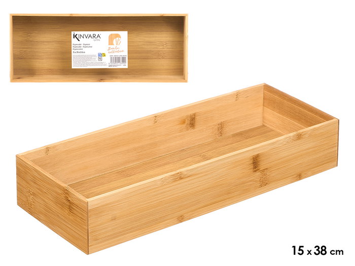 Kinvara Organisateur Bambou Rectangulaire 15 x 38 cm (Set de 12) Kinvara Organisateur Bambou Rectangulaire 15 x 38 cm (Set de 12)