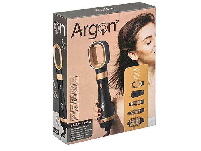 ARGON Séchoir Multifonction 5 Têtes 1200W Negro-Oro ARGON Séchoir Multifonction 5 Têtes 1200W Negro-Oro