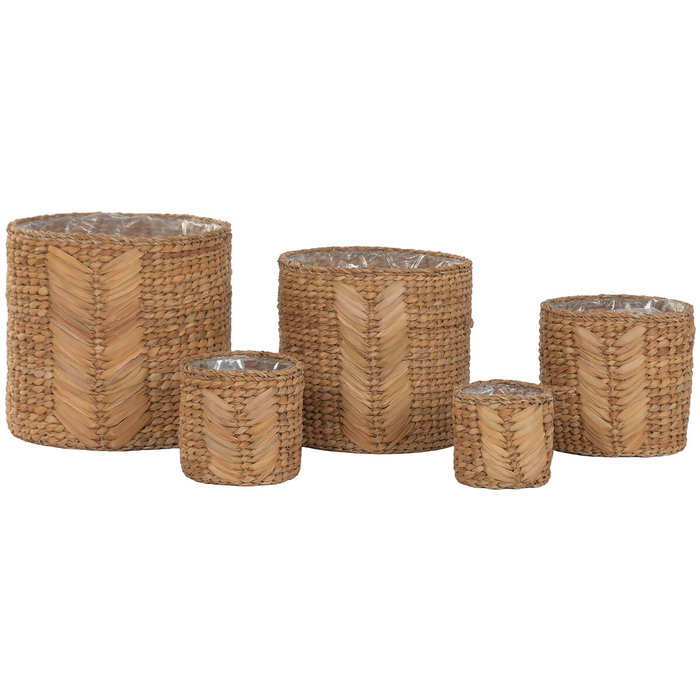 Home ESPRIT Set de pots de fleurs Esprit Naturel Fibre naturelle Home ESPRIT Set de pots de fleurs Esprit Naturel Fibre naturelle