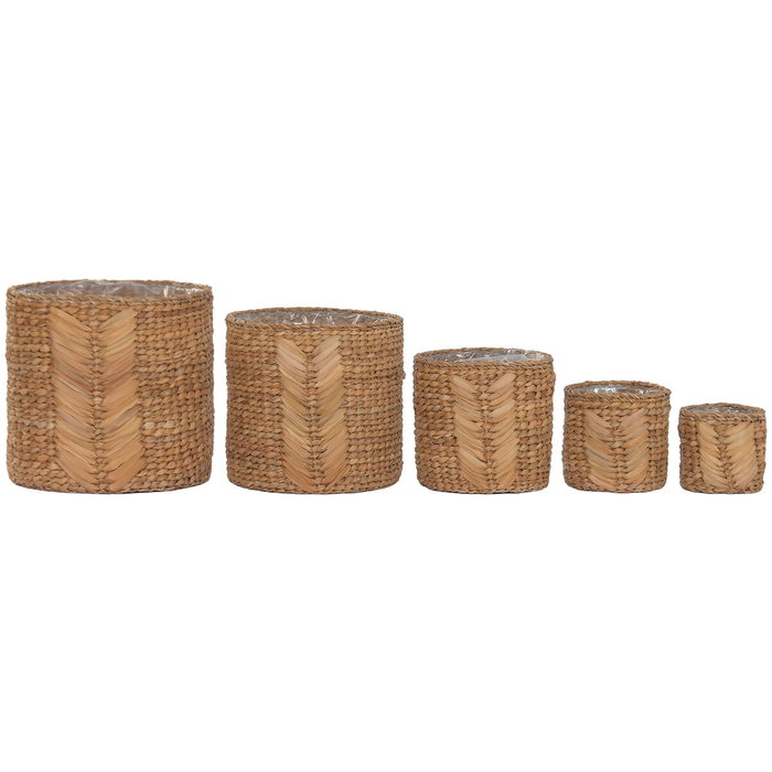 Home ESPRIT Set de pots de fleurs Esprit Naturel Fibre naturelle Home ESPRIT Set de pots de fleurs Esprit Naturel Fibre naturelle
