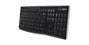 Logitech K270 Clavier sans fil AZERTY français avec récepteur Unifying USB, pavé numérique, 8 touches de raccourci, résistant aux éclaboussures