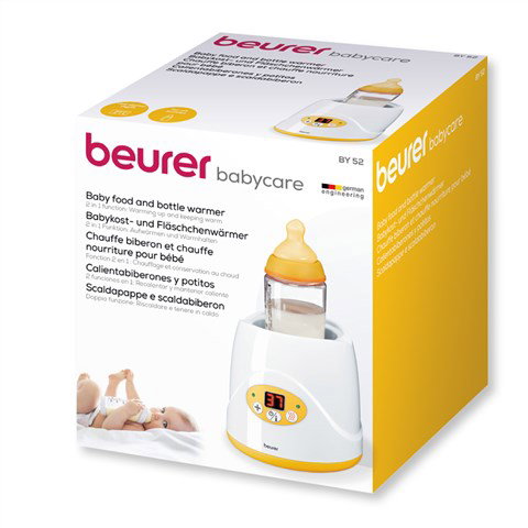 Beurer BY-52 Calienta Chupetes Digital - Caliente-Biberones et Chauffant-Tétines 2 en 1 avec Affichage LED, Compatible Lave-Vaisselle