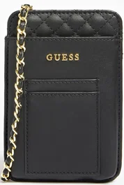 Guess Pochette téléphone en polyuréthane Noir