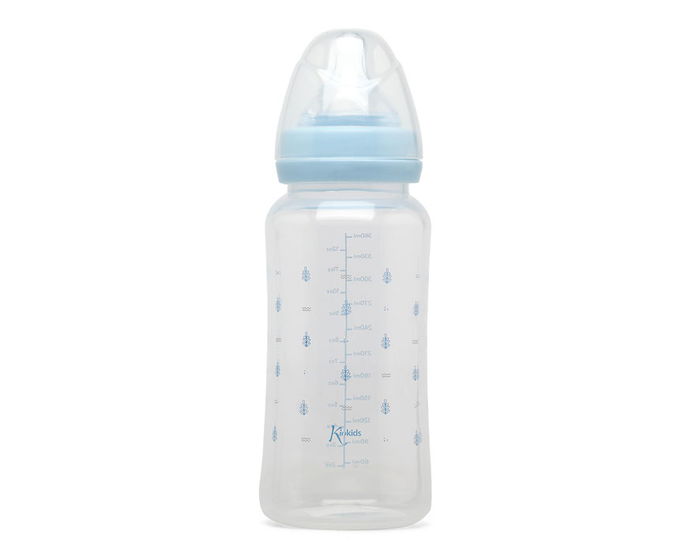 KioKids Biberon Anticolique 360 ml bleu Petits Moments pour bébé +6 mois avec tétine silicone universelle 3 positions et sans BPA KioKids Biberon Anticolique 360 ml bleu Petits Moments pour bébé +6 mois avec tétine silicone universelle 3 positions et sans BPA
