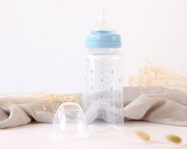 KioKids Biberon Anticolique 360 ml bleu Petits Moments pour bébé +6 mois avec tétine silicone universelle 3 positions et sans BPA