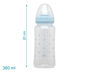 KioKids Biberon Anticolique 360 ml bleu Petits Moments pour bébé +6 mois avec tétine silicone universelle 3 positions et sans BPA