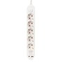Edm Base multiple 5 prises Schuko avec interrupteur, 2 USB A+C, câble 1,5 m H05VV-F 3G1,5 mm², 16A 250V, blanc