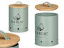 Kinvara Pot pour Ail avec Couvercle Bambou 11x17x11 cm Vert Menthe (Set de 12)