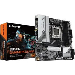 Gigabyte B650M GAMING PLUS WiFi - Carte mère AM5 pour AMD Ryzen 9000/8000/7000, DDR5 jusqu'à 8000 MHz, WiFi 6E, 2x M.2 PCIe 4.0, LAN 2.5 GbE, USB 3.2