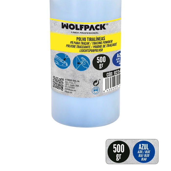 WOLFPACK LINEA PROFESIONAL Poudre de traçage bleue 500 g