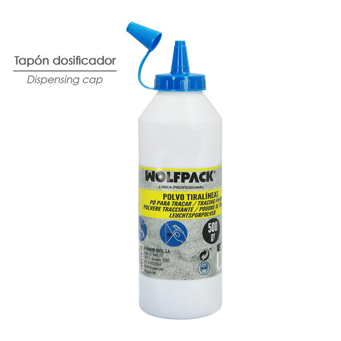 WOLFPACK LINEA PROFESIONAL Poudre de traçage bleue 500 g