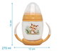 KioKids Tasse d'Apprentissage Tigre pour Bébé 270 mL, Coloration Moutarde, avec Poignées, Tétine en Silicone Step 1 Anticolique - pour Enfants de +6 Mois