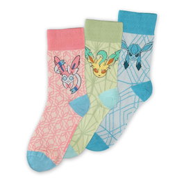Difuzed Pack de 3 chaussettes Pokémon Évoli Evolution 3.0, 39-42