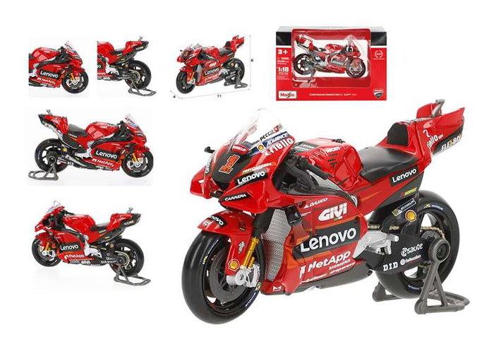 Maisto Moto de Metal MotoGP 2023 Ducati Lenovo #1 Bagnai Échelle 1:18