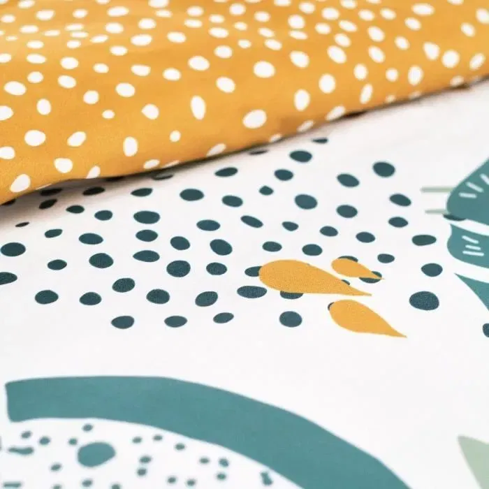 Today Parure de Lit 2 Personnes Sunshine 119482 - Housse de Couette 260x240 cm et 2 Taies 63x63 cm en Coton Imprimé