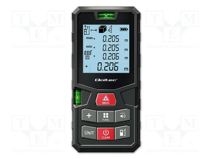 QOLTEC Télémètre Laser LCD avec portée jusqu'à 120m QOLTEC Télémètre Laser LCD avec portée jusqu'à 120m
