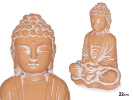 Ibergarden Bouddha Terracota 22 cm en ciment couleur marron - Décoration extérieure (Set de 6)