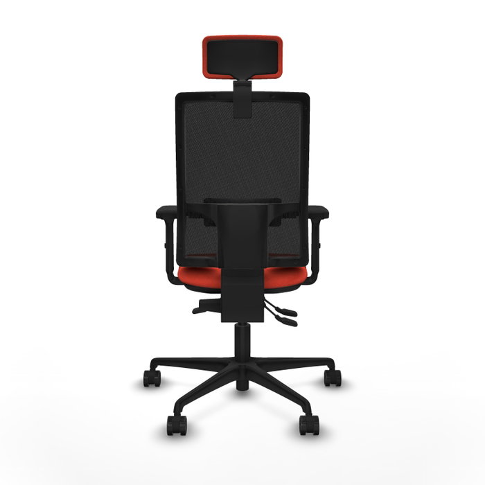 Piqueras Y Crespo Bormate Chaise de Bureau avec Mécanisme Asynchrone, Orange Foncé et Noir