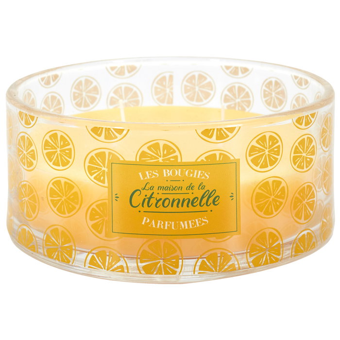 Home Deco Factory Bougie Citronnelle 4 mèches