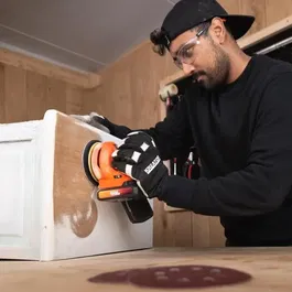 Dual Power POWDP50400 - Ponceuse excentrique sans fil 20V Ø125, vitesse variable, système d'extraction de poussière, livrée avec abrasif