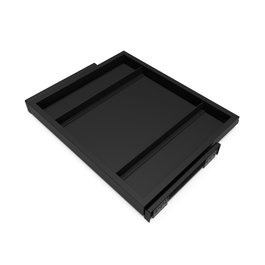 Emuca Kit de châssis à glissière avec fermeture douce, Module 600mm, Noir texturé