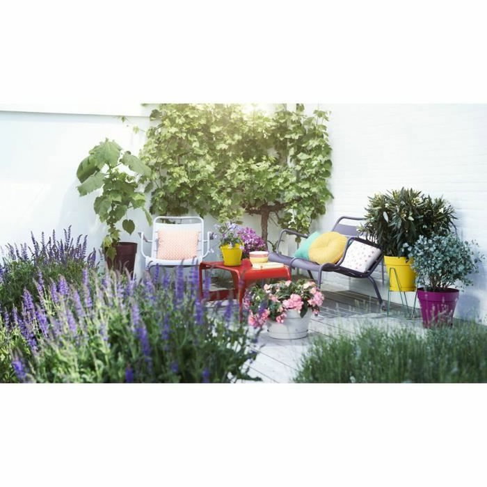 Elho Pot de fleurs rond Loft Urban 25 Jaune ocre