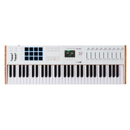 Arturia Keylab 61 Mk3 Blanche – Contrôleur MIDI avec Aftertouch, Écran Couleur, Pads, Analog Lab Pro
