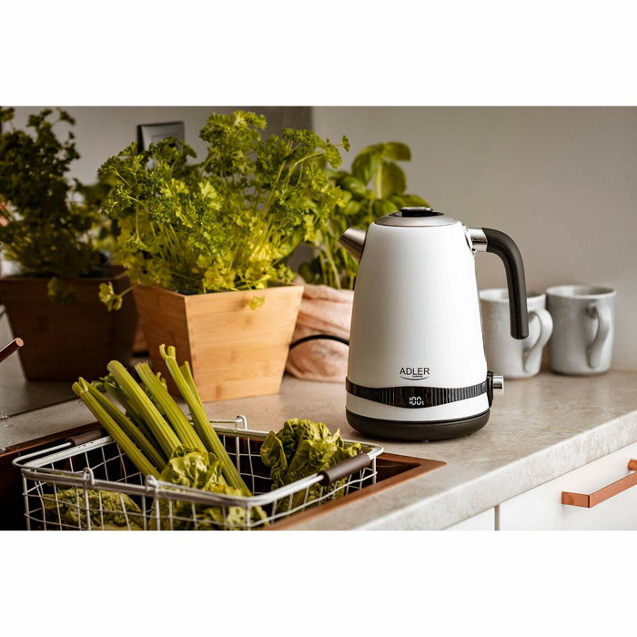 Adler Bouilloire Blanc Acier inoxydable 1,7 L Adler Bouilloire Blanc Acier inoxydable 1,7 L