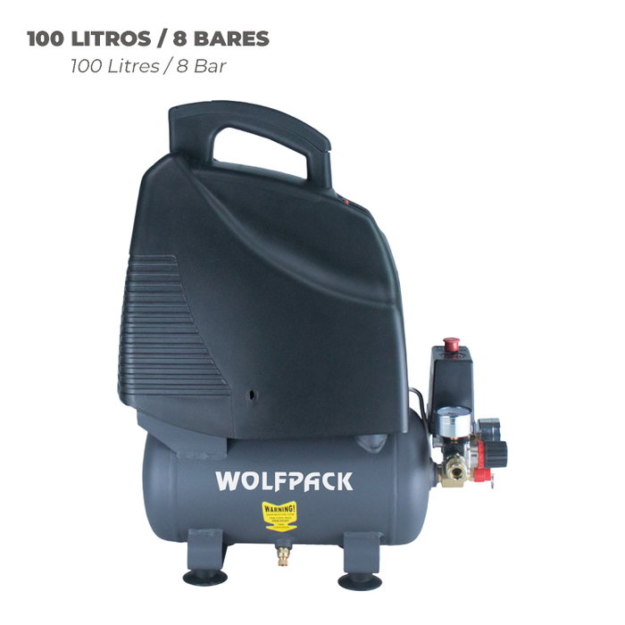 WOLFPACK LINEA PROFESIONAL Compresseur 6 Litres 1,5 HP Sin Aceite WOLFPACK LINEA PROFESIONAL Compresseur 6 Litres 1,5 HP Sin Aceite