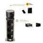 Emuca Multiconnecteur Vertikal Push 60 avec 3 prises Schuko et USB
