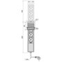 Emuca Multiconnecteur Vertikal Push 60 avec 3 prises Schuko et USB