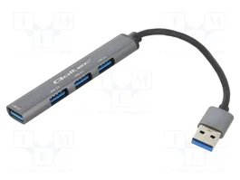 QOLTEC Hub USB 4 ports Graphite