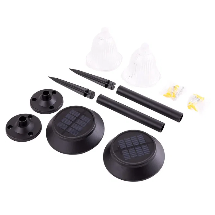 LUM-XSD Pack 2 Balises LED Solaires IP65 40 000H Jardin Éclairage Extérieur