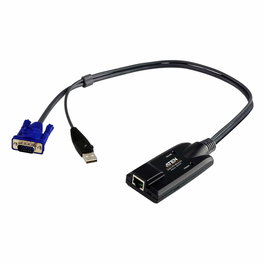 Aten KA7170 - Adaptateur KVM USB vers VGA avec support vidéo composite, résolution jusqu'à 1920x1200, pour PC/Mac