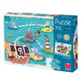 Goula Puzzle XXL Thème Pirates - 48 Pièces Extra-Larges avec Illustrations et Carte au Trésor - À partir de 3 ans
