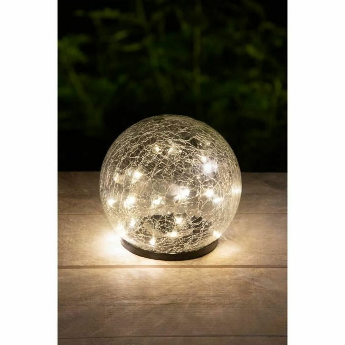 Galix Sphère solaire effet verre brisé Ø 15cm - 25 LED blanches Galix Sphère solaire effet verre brisé Ø 15cm - 25 LED blanches