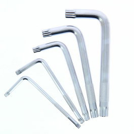 Precision Steel Jeu de 5 Clés Coudées XZN 12 Pans Mâles - Dimensions 5, 6, 8, 10, 12 mm - Acier Chrome-Vanadium pour Mécanique