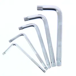 Precision Steel Jeu de 5 Clés Coudées XZN 12 Pans Mâles - Dimensions 5, 6, 8, 10, 12 mm - Acier Chrome-Vanadium pour Mécanique