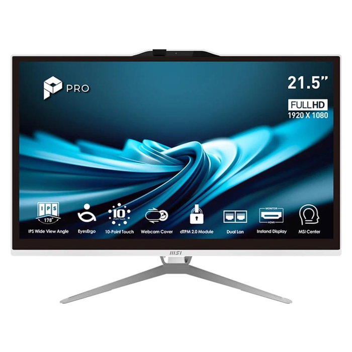 MSI Pro AP222T-490EU Ordinateur Tout-en-Un 22" Tactile IPS Intel Core i3 8 Go RAM SSD 256 Go Windows 11 MSI Pro AP222T-490EU Ordinateur Tout-en-Un 22" Tactile IPS Intel Core i3 8 Go RAM SSD 256 Go Windows 11