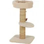 Zolux Arbre à Chat Boreal - Griffoir en Sisal, Jouet Souris avec Herbe à Chat, Couchage Déhoussable, Structure Stable (70 cm, Beige) - Pour Chats jusqu'à 5 kg