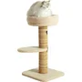 Zolux Arbre à Chat Boreal - Griffoir en Sisal, Jouet Souris avec Herbe à Chat, Couchage Déhoussable, Structure Stable (70 cm, Beige) - Pour Chats jusqu'à 5 kg
