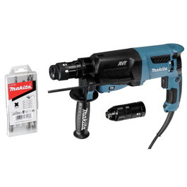 Makita HR2631FT13 Perforateur combiné avec mallette en aluminium